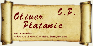 Oliver Platanić vizit kartica